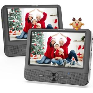 FANGOR Dual Screen Portable DVD Player 7.5" for Car Headrest USB SD AV Input